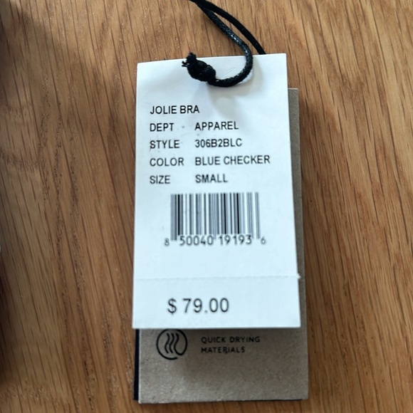 Strut This Blue checkers top. Athletic Top. Brand new with tags - Picture 4 of 4